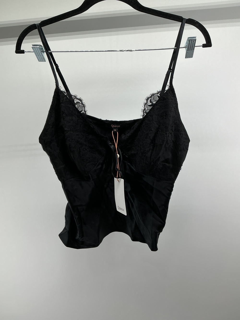 100% Washable Silk Lace Cutout Cami